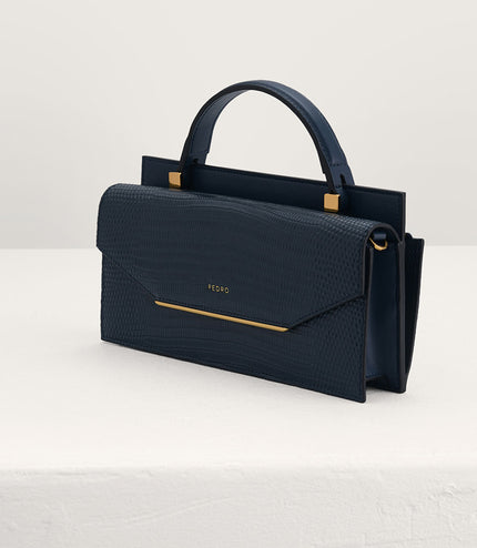 Lizard-Effect Leather Organiser