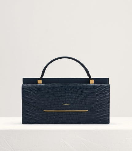 Lizard-Effect Leather Organiser
