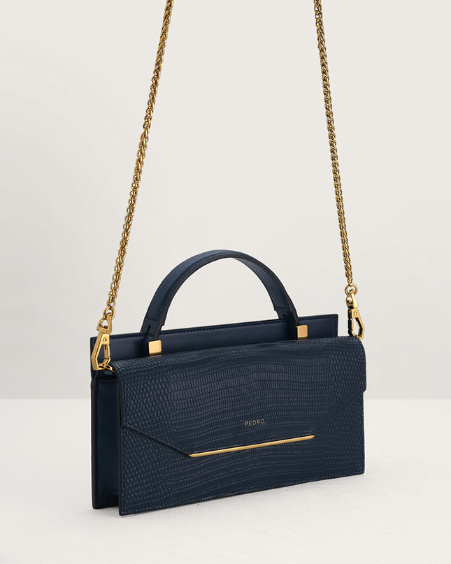 Lizard-Effect Leather Organiser