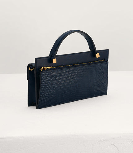 Lizard-Effect Leather Organiser