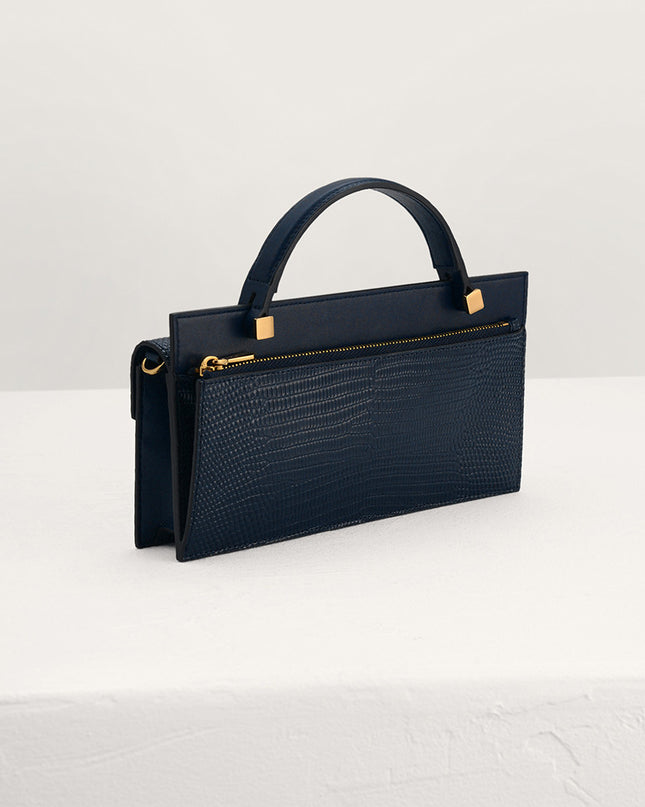 Lizard-Effect Leather Organiser