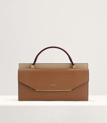 Lizard-Effect Leather Organiser