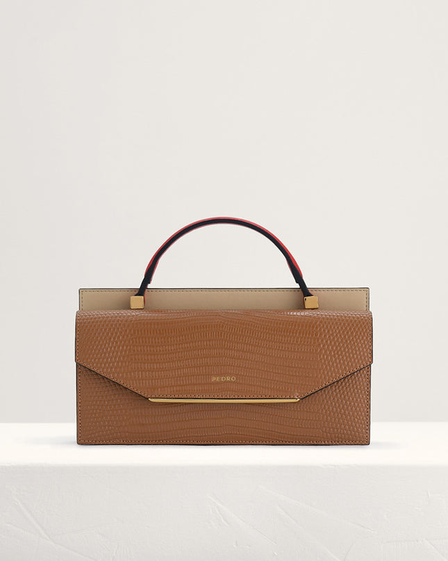 Lizard-Effect Leather Organiser