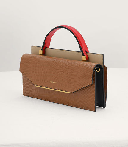 Lizard-Effect Leather Organiser