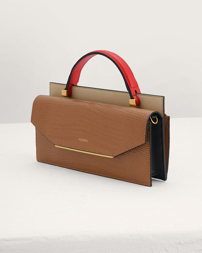 Lizard-Effect Leather Organiser