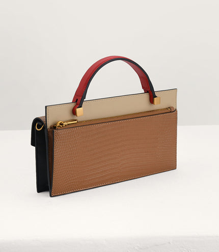 Lizard-Effect Leather Organiser