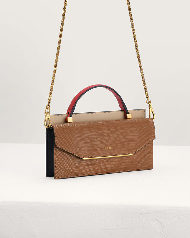 Lizard-Effect Leather Organiser