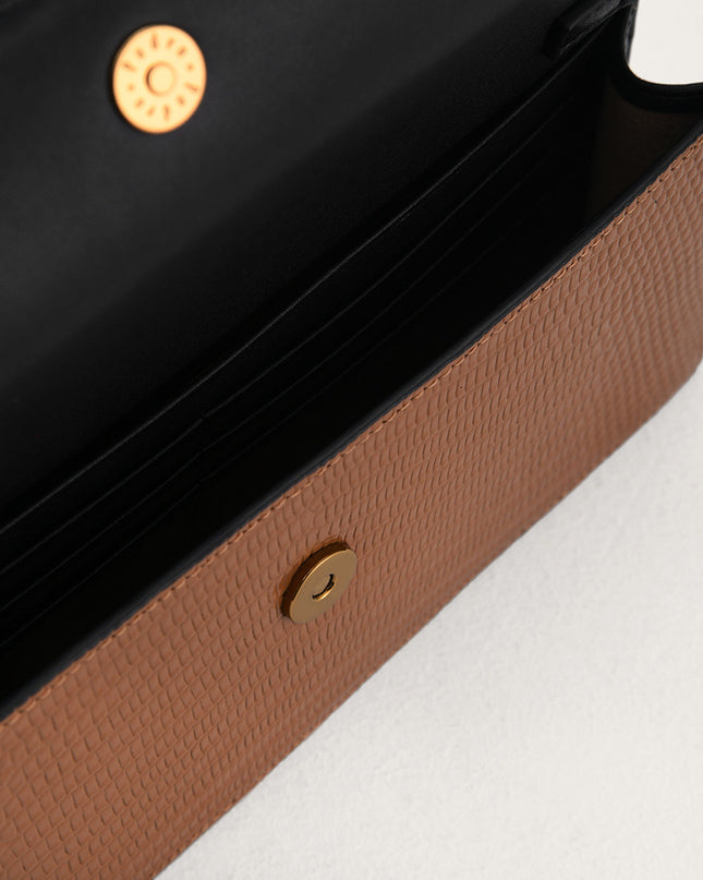 Lizard-Effect Leather Organiser
