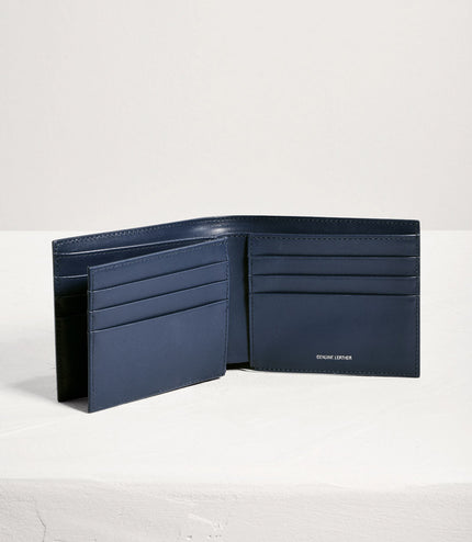 Leather Bi-Fold Flip Wallet