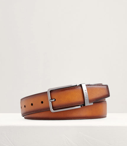Reversible Leather Pin Belt
