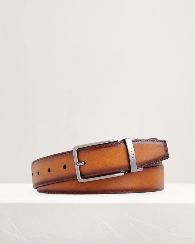 Reversible Leather Pin Belt
