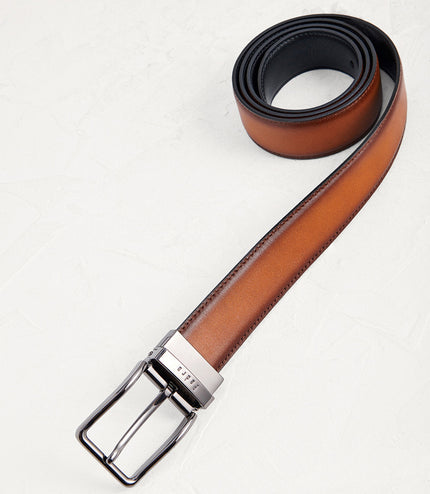 Reversible Leather Pin Belt