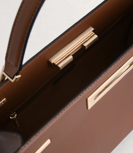 Top Handle Leather Bag