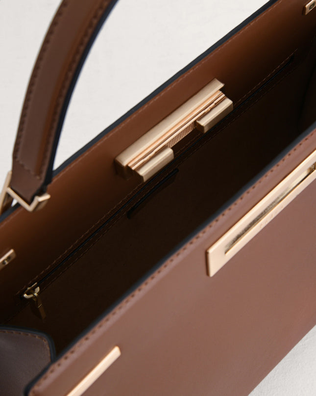 Top Handle Leather Bag