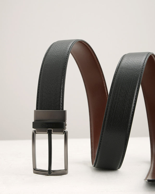 Leather Reversible Pin Belt