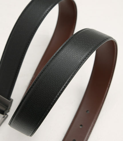 Leather Reversible Pin Belt