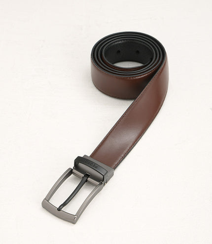Leather Reversible Pin Belt