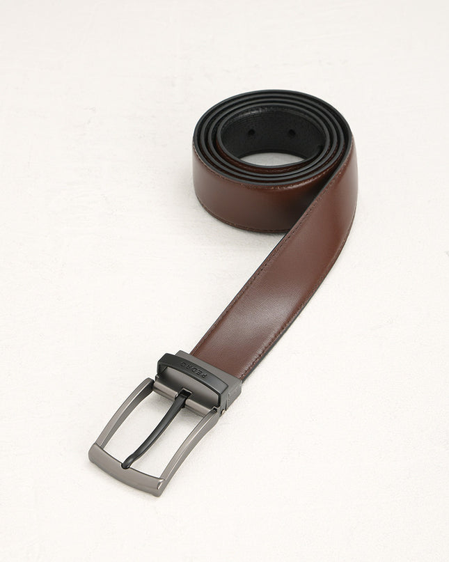 Leather Reversible Pin Belt