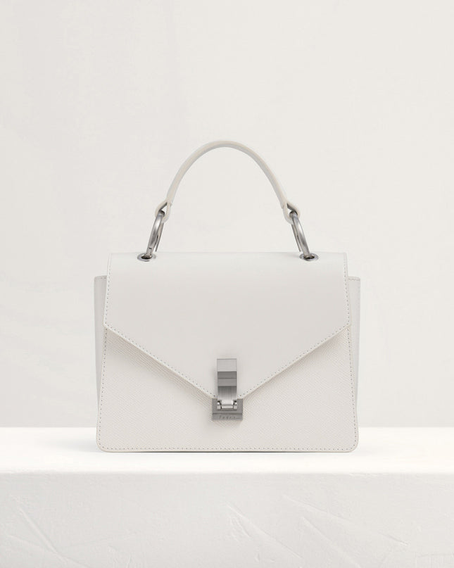 Buckled Front Flap Leather Bag