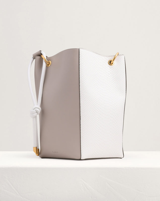 Rope Detail Paneled Hobo Bag