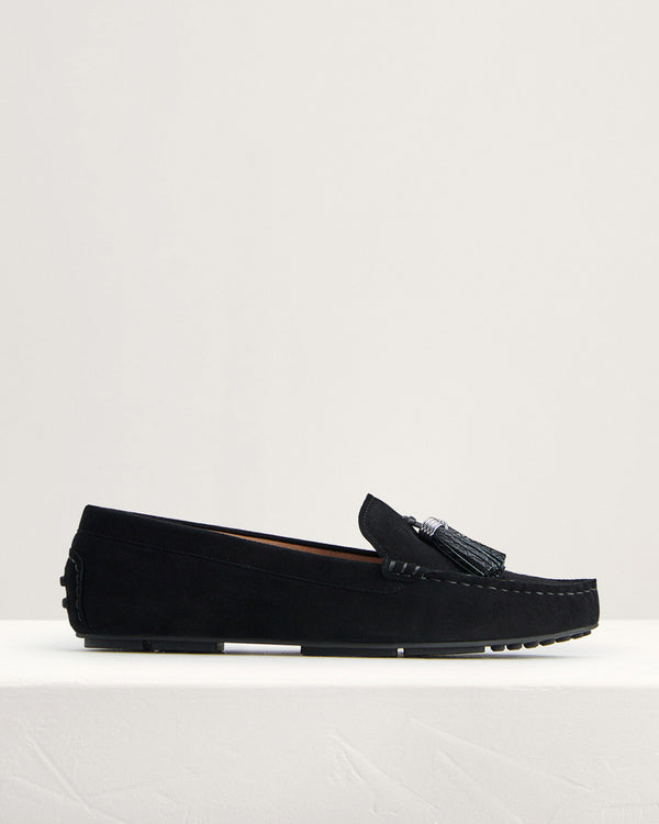 Tassel Detail Suede Moccasins