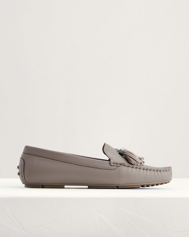 Tassel Detail Suede Moccasins
