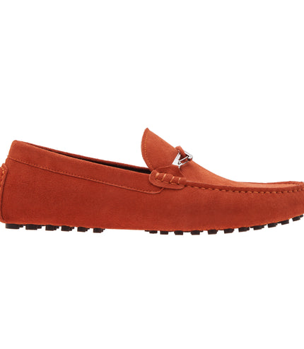 Bit Detail Suede Moccasins