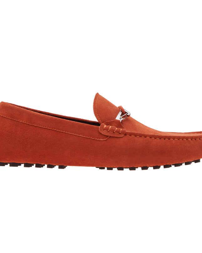 Bit Detail Suede Moccasins