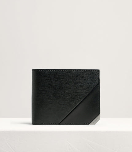 Leather Bi-Fold Money Clip Cardholder