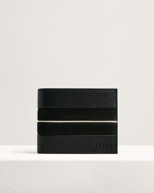 Nubuck Trim Leather Bi-Fold Wallet