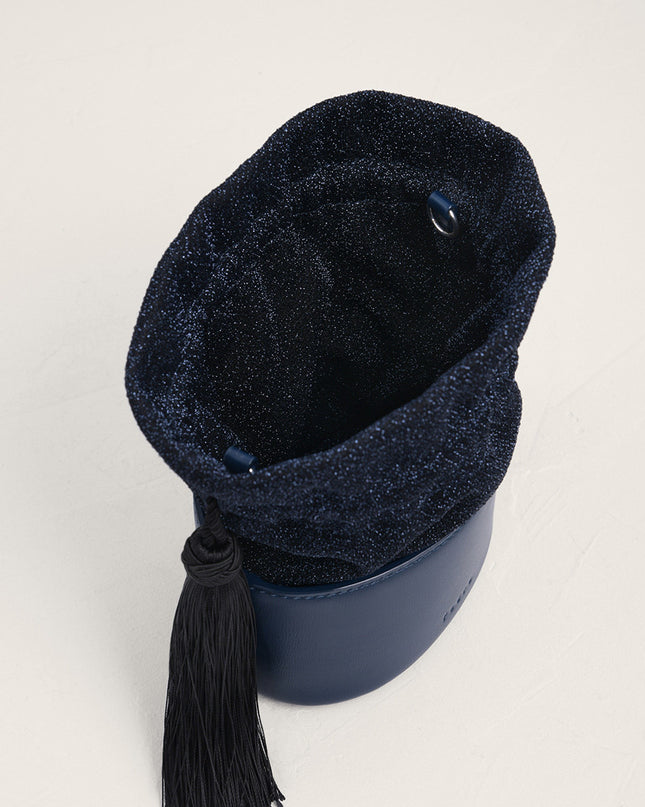 Tassel Drawstring Mini Bucket Bag
