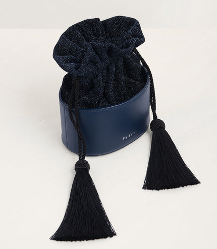 Tassel Drawstring Mini Bucket Bag