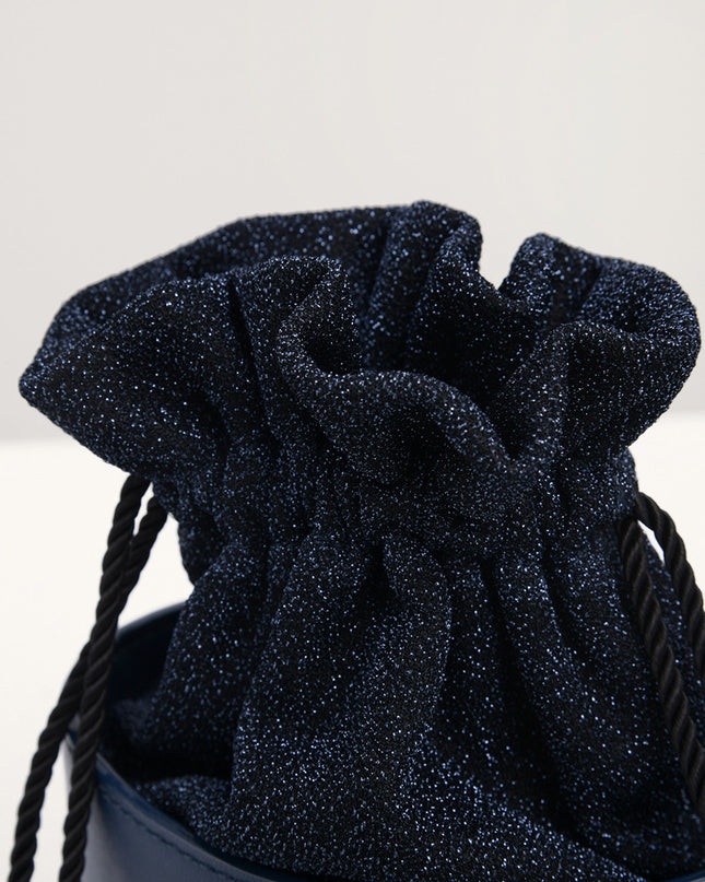 Tassel Drawstring Mini Bucket Bag