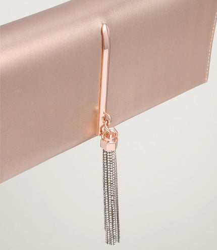 Long Clutch with Gem Tassel
