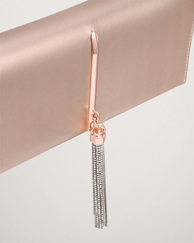 Long Clutch with Gem Tassel