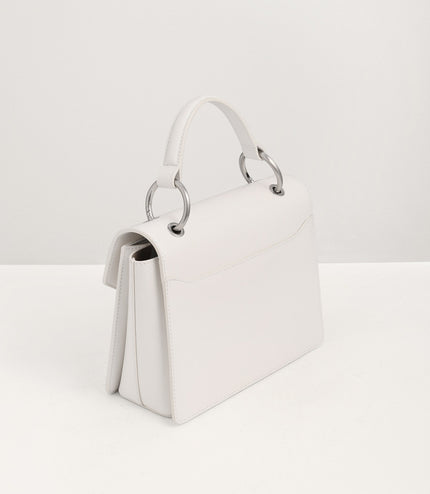 Buckled Front Flap Leather Bag