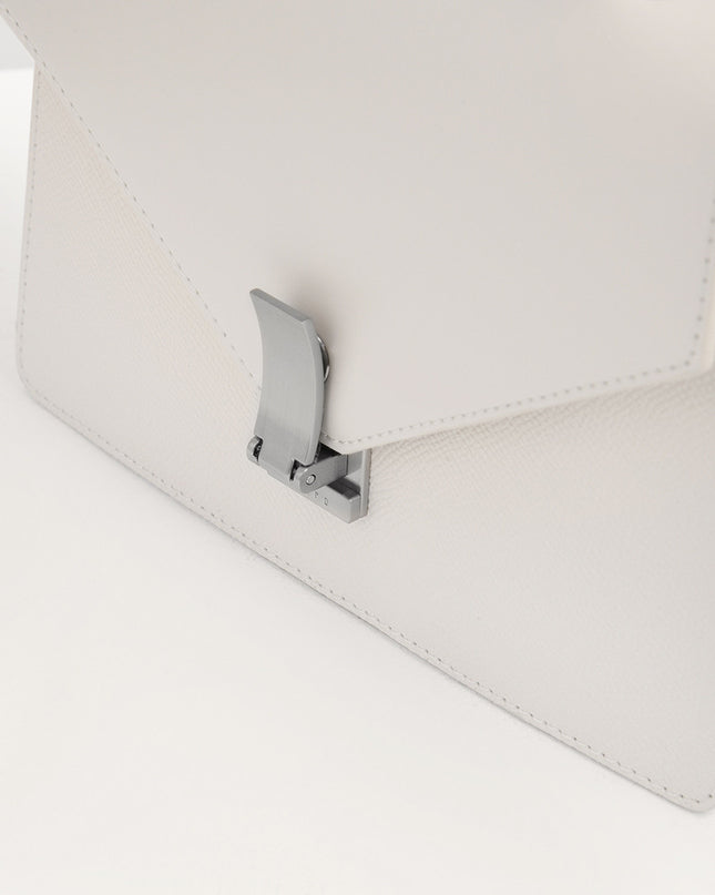 Buckled Front Flap Leather Bag