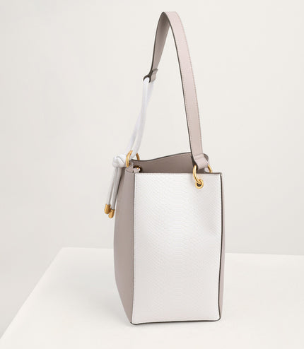 Rope Detail Paneled Hobo Bag