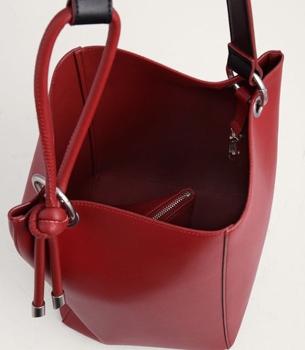 Rope Detail Paneled Hobo Bag