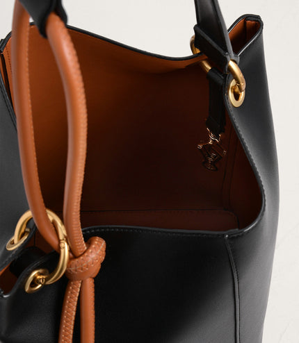 Rope Detail Paneled Hobo Bag