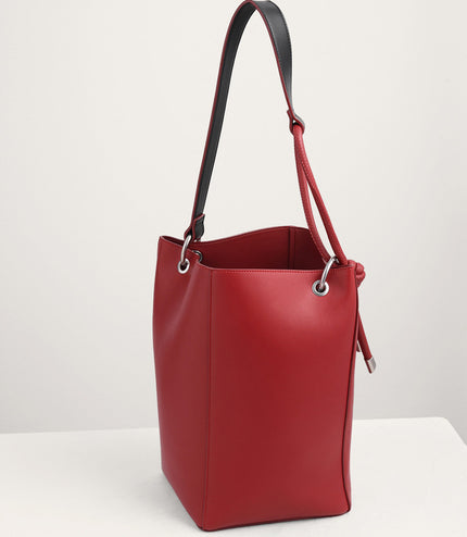 Rope Detail Paneled Hobo Bag