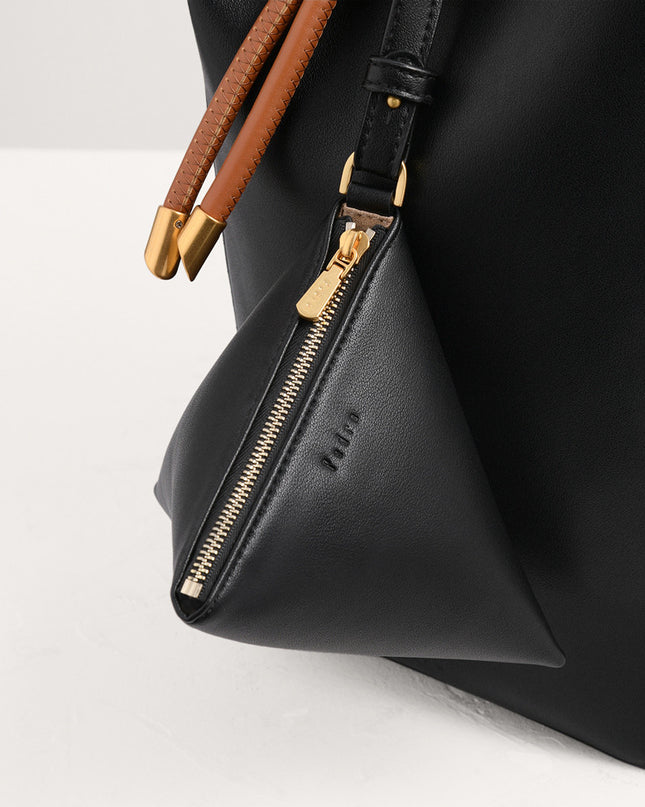 Rope Detail Paneled Hobo Bag