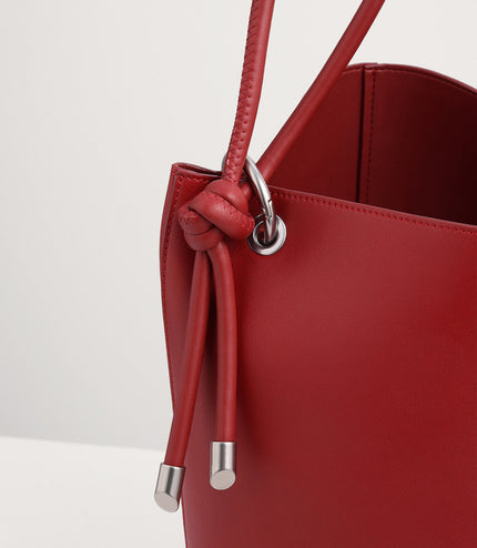 Rope Detail Paneled Hobo Bag