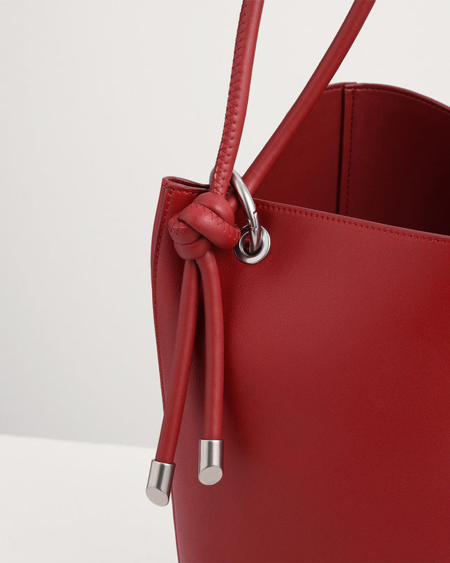 Rope Detail Paneled Hobo Bag