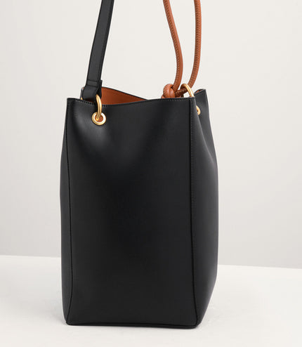 Rope Detail Paneled Hobo Bag