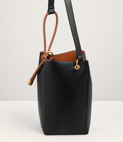 Rope Detail Paneled Hobo Bag
