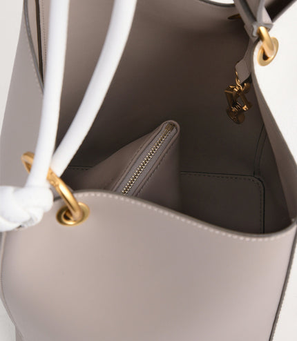Rope Detail Paneled Hobo Bag