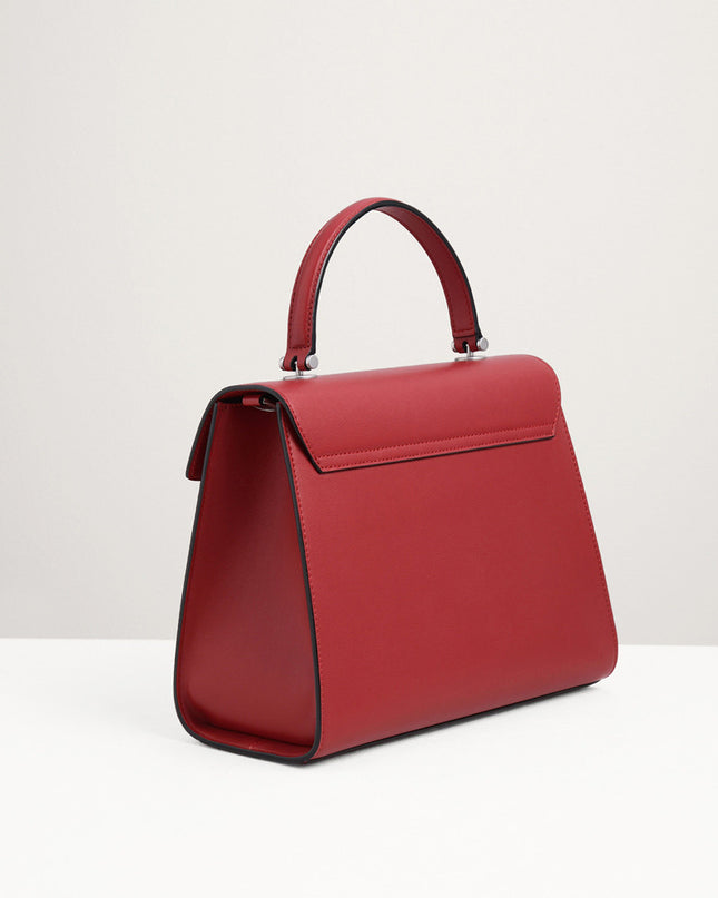 Turnlock Ring Detail Top Handle Bag