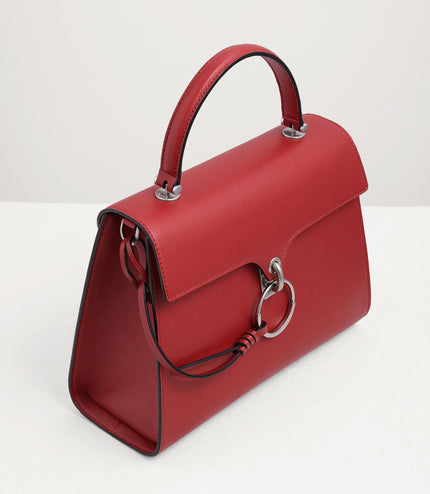 Turnlock Ring Detail Top Handle Bag