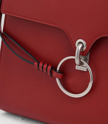 Turnlock Ring Detail Top Handle Bag